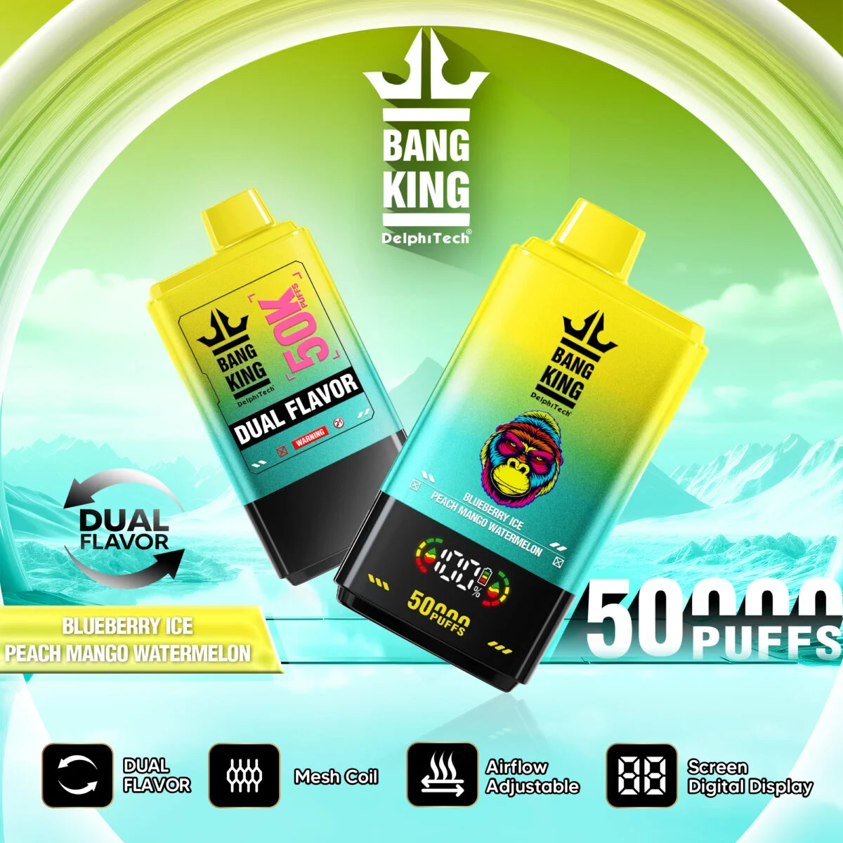 Bang King Dual Flavor 50K Puffs 2V1